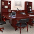 thumbnail image 1 of 8ft - 24ft Traditional Conference Room Table, Boardroom Table (20ft w/ 3 Power Module, Mahogany), 1 of 6