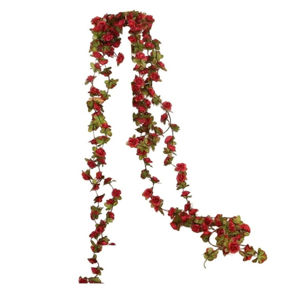 8ft Artificial Peony Flower Garland - Hanging Vines for Wedding Arch Wall Decor, Church Ceremony Backdrop, Garden Party, Photobooth and Rustic Home Staircase Decoration