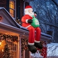 8ft Christmas Inflatable Sitting Santa Claus with LED Lights, Outdoor ...