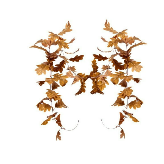 8ft Fall Leaves Garland, Maple Leaves Artificial Autumn Foliage Thanksgiving Decor for Home, Wedding, Fireplace, Party, Christmas