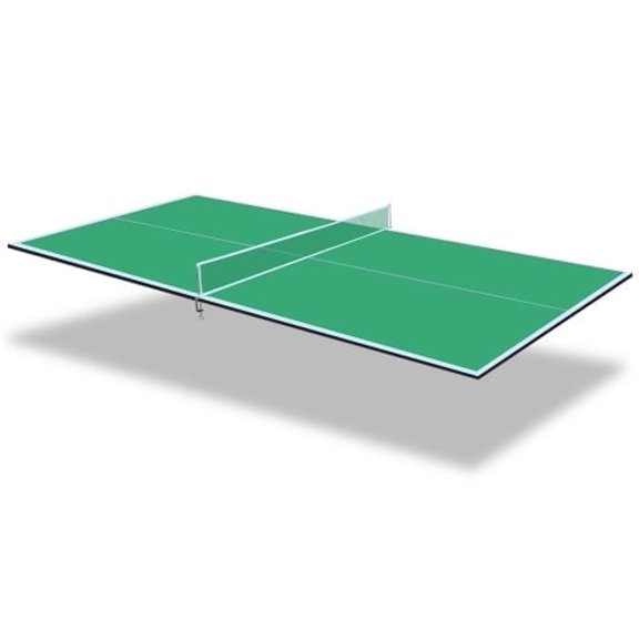 8ft. Green Foldable Ping Pong Conversion Top for Indoor Table Tennis Games