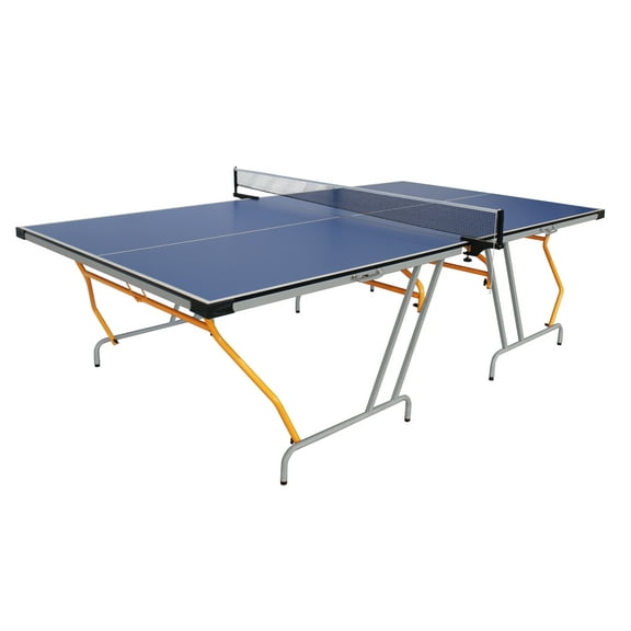 8ft Foldable Ping Pong Table Set, Table Tennis Table With Handle, 2 Rackets, 3 Balls, Net, Aluminum Frame, Folding Desktop