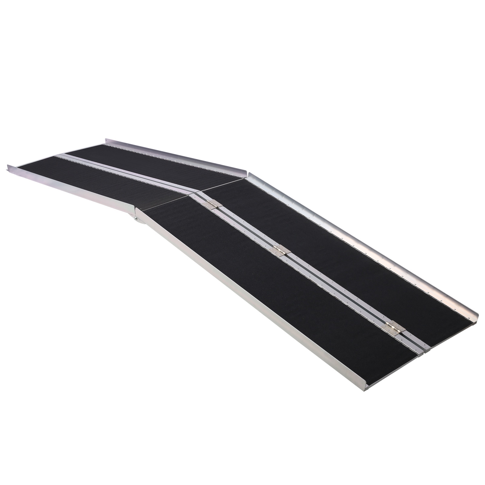 8ft Foldable Wheelchair Ramp, Portable Wheelchair Rail Ramp, Aluminum ...