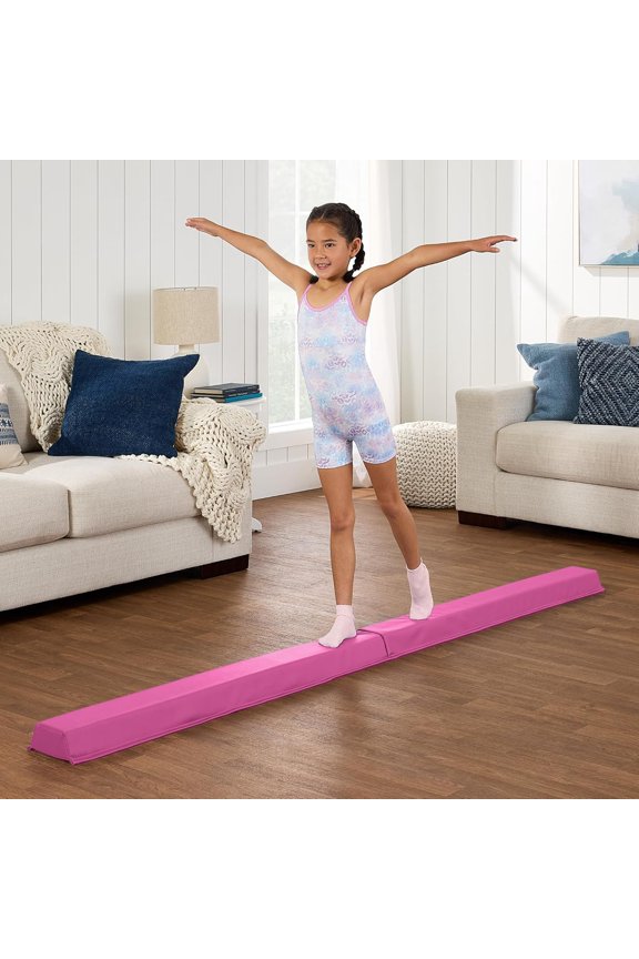 8ft Folding Medium-Density Foam Floor Balance Beam for Gymnastic and Tumbling