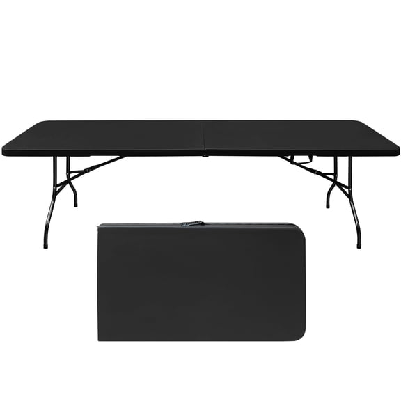 8ft Folding Table | Suitable for Camping, Picnics and Parties | Made of High - quality Plastic and Iron | Easy to Clean and Portable