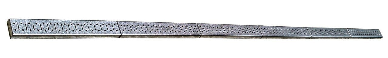 8ft Galvanized Metal Pegboard Strip Metallic Pegboard Rail Pack - (6) 16in Galvanized Steel Pegboard Rails
