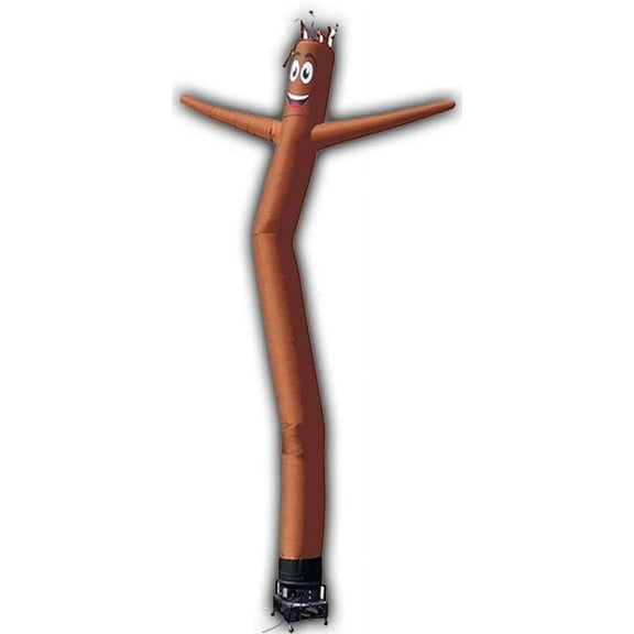8ft Inflatable Tube Man Solid Brown Color - Complete Set with Blower