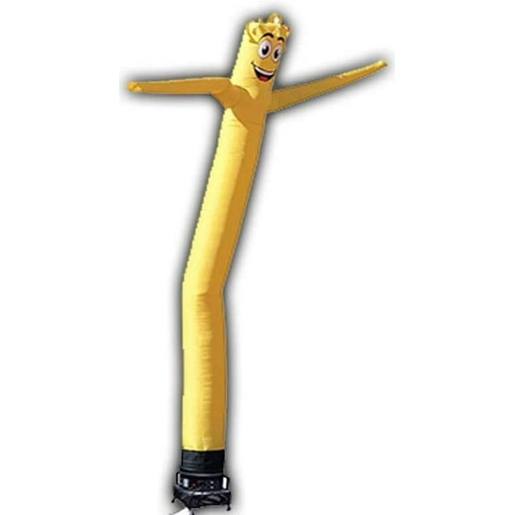 8ft Inflatable Tube Man Solid Golden Yellow Color - Complete Set with Blower