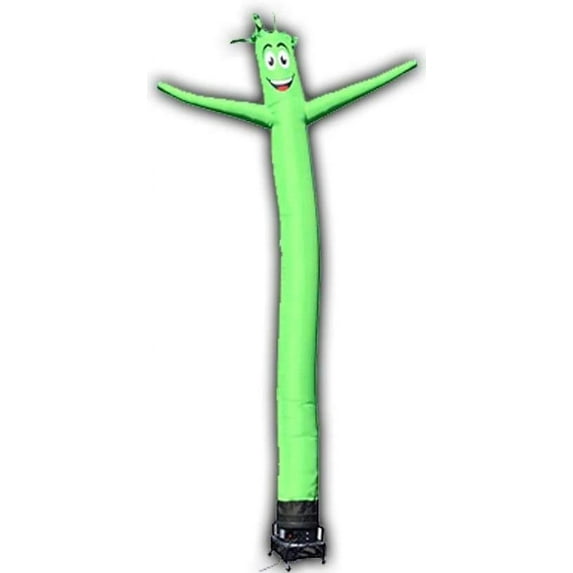 8ft Inflatable Tube Man Solid Lime Green Color - Complete Set with Blower
