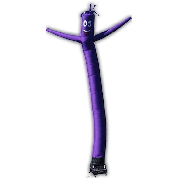 8ft Inflatable Tube Man Solid Purple Color - Complete Set with Blower