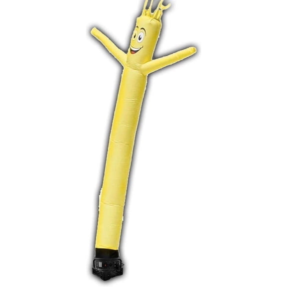8ft Inflatable Tube Man Solid Yellow Color - Complete Set with Blower