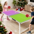 thumbnail image 1 of 5ft Table Tennis Table, SEGMART Foldable Ping Pong Table with Net, 2 Ping Pong Paddles, 3 Balls for Adults and Kids, Portable Game Table for Indoor Outdoor Games, 1 of 17
