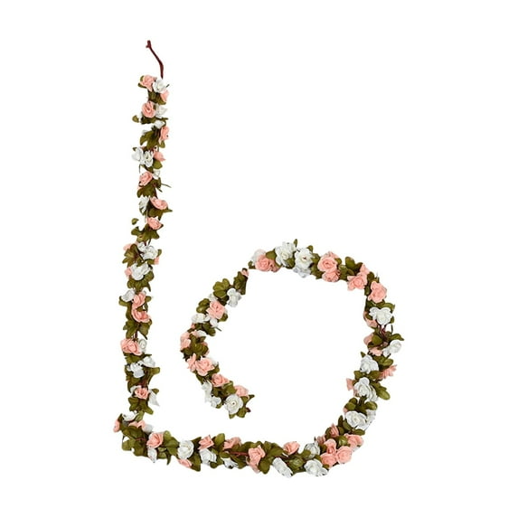8ft Rose Vine Garland, Silk Artificial Flower Vines for Wedding Arch Decor, Garden Background, Engagement Ceremony, Reception, and Home Wall Decoration