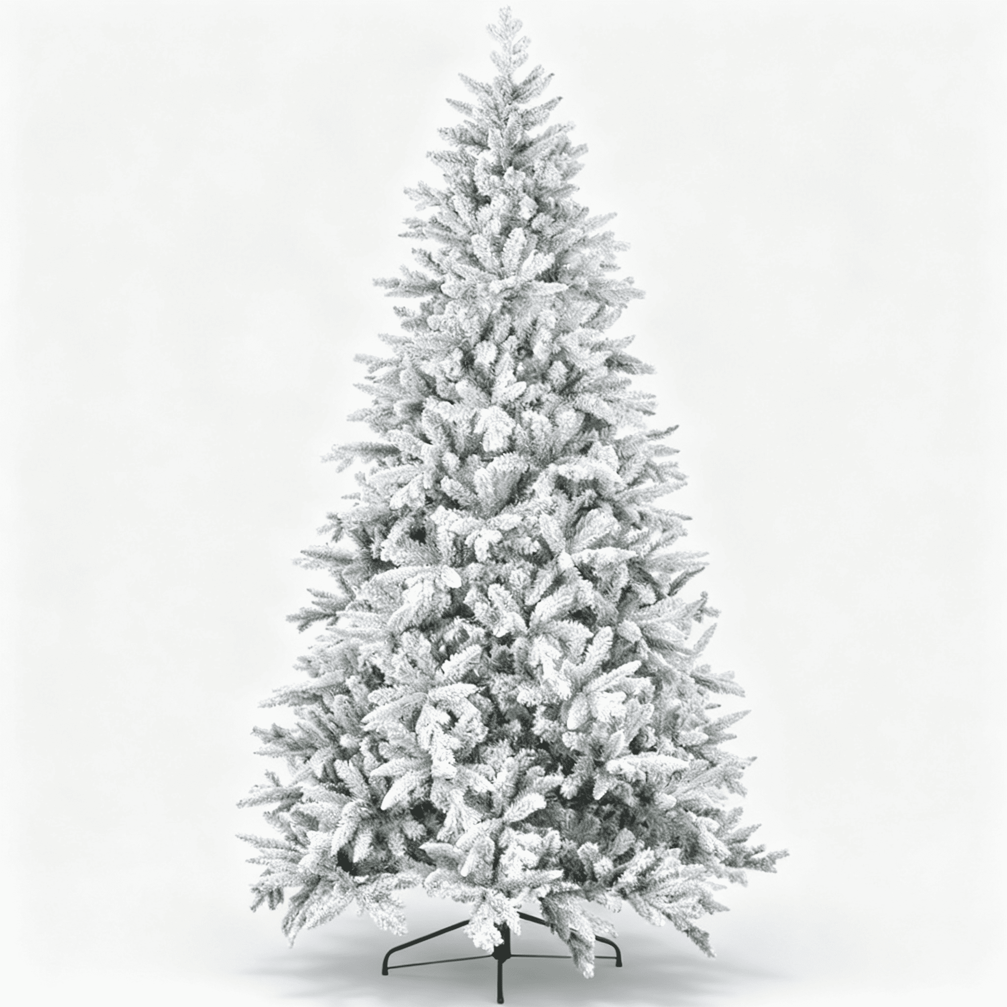 8ft Snow Flocked Full Christmas Tree 2003 Tips Quick Setup Flame Retardant Indoor Holiday Decor