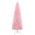 thumbnail image 1 of 8ft Tall Unlit Slim Douglas Fir Artificial Christmas Tree with 1168 Realistic Branch Tips, Pink, 1 of 7