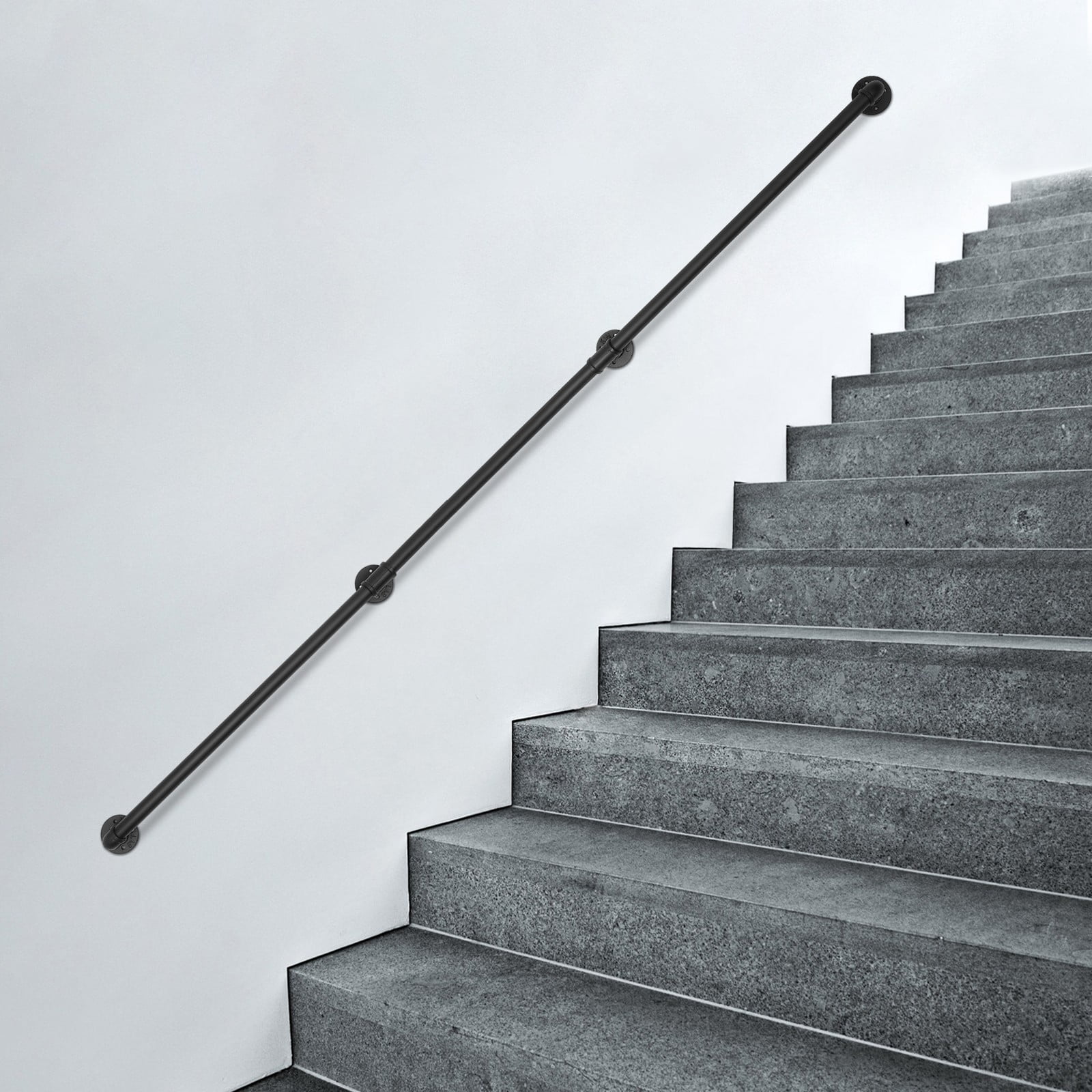 Photo inspiration: Gallery Detail: 8Ft Wall Mounted Handrails Galvanized Metal Industrial Pipe Railing