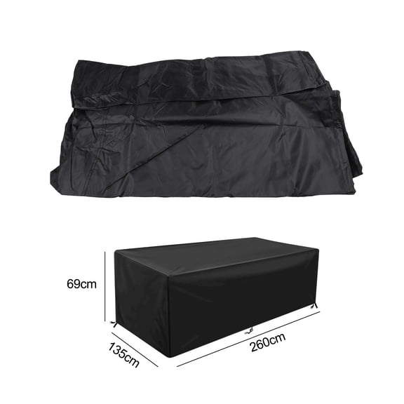 8ft Waterproof Pool Table Cover with Windproof Design, Featuring Secure Buckles and Adjustable Drawstrings for Stable Outdoor and Indoor Use