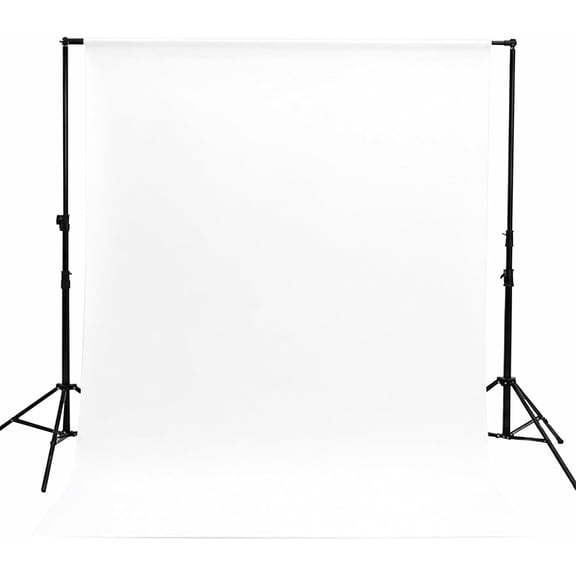 8ftx10ft White Photography Backdrop Solid White Photo Background for Portrait, Seamless Pure Backdrop for Photo Booth Studio Photography