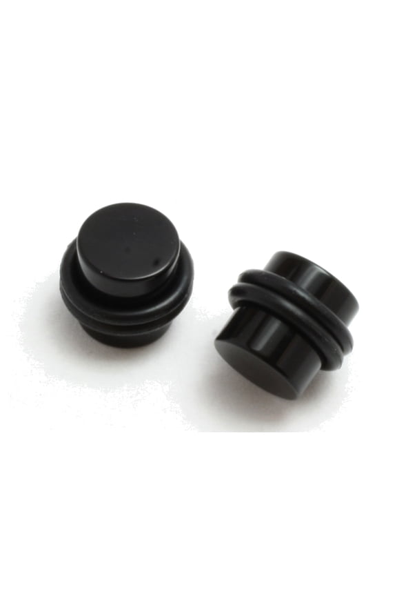 8g PAIR black acrylic PLUGS ear 3mm stretching