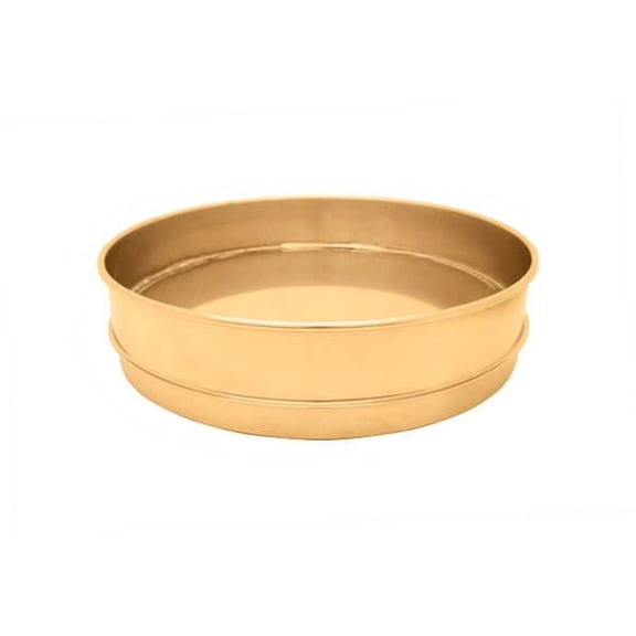 8in All Brass Extended Rim Pan, Full-Height