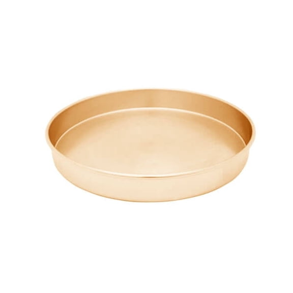 8in All Brass Extended Rim Pan, Half-Height
