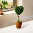 thumbnail image 1 of 8in Artificial Boxwood Topiary Small with Pot, Mini Greenery Tabletop, Shelf Decorations, for Indoor & Home Decor (Heart / 1PCS), 1 of 7