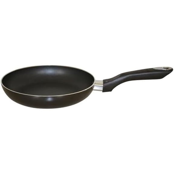 8in Bistro Aluminum Nonstick Fry Pan with Cool Touch Handle, Small Skillet for Eggs, Omelets, Sauteing, and Everyday Cooking, Black