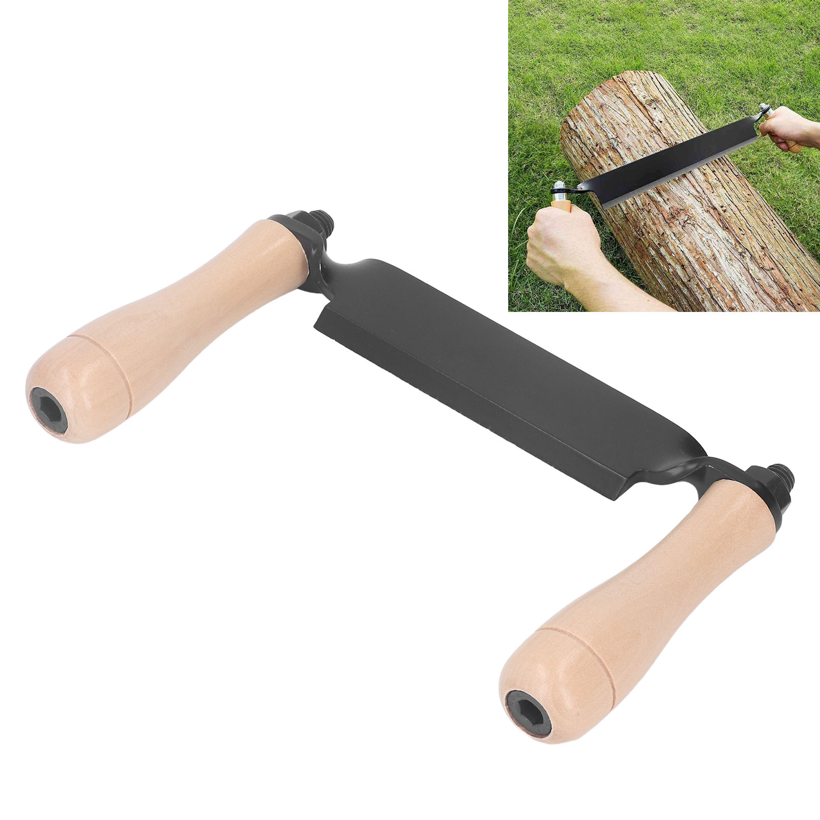 8in Draw Blade, Hand Debarking Tool HRC30 Hardness Straight Wear