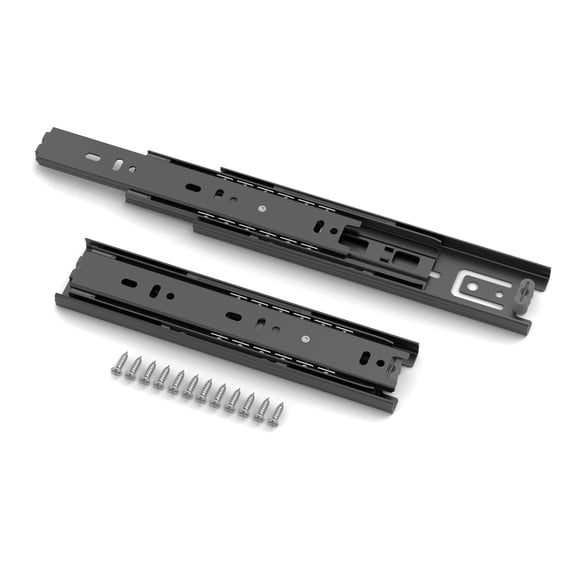 8in Full Extension Drawer Slides Telescopic Ball Bearing Slide Rail Drawer Track jig Drawer Guides Telescopic Shelf Slides Side Mount for Desk and Cabinet Furniture Replacement Parts (1Pair-8in)