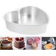thumbnail image 1 of 8in Nonstick Heart Shaped Aluminum Cake Pan - Aluminum Alloy Baking Tin for Cakes, Desserts, Parties & Weddings(1Pcs, B), 1 of 7