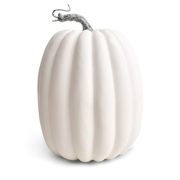 8in Outdoor Fall Foam Pumpkins - Large Faux Pumpkin Set for Autumn Harvest, Halloween Thanksgiving Porch Garden Decorations