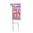 thumbnail image 1 of 8in Pink Rocking Horse Flag -  It's A Girl Plant Stake Banner Flag by Ganz, 1 of 3