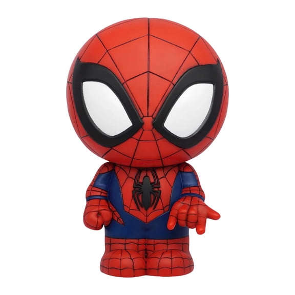 8in Red Superhero Piggy Bank Coin Savings Box Standing Figurine Room Shelf Desktop Decor Birthday Party Favors Collectible
