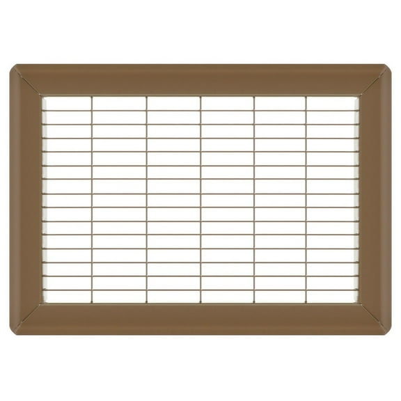 8in x 12in Imperial Brown Heavy Gauge Steel Floor Grille - Heating and Cooling Air Vent
