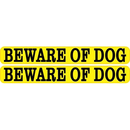 8in x 1in Beware of Dog Stickers