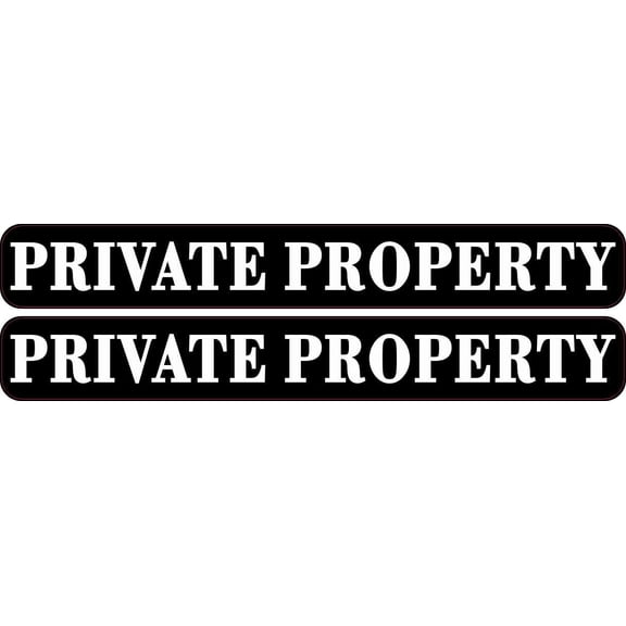 8in x 1in Private Property Stickers