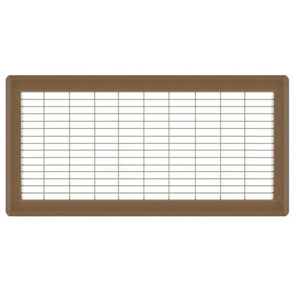 8in x 20in Imperial Brown Heavy Gauge Steel Floor Grille - Heating and Cooling Air Vent