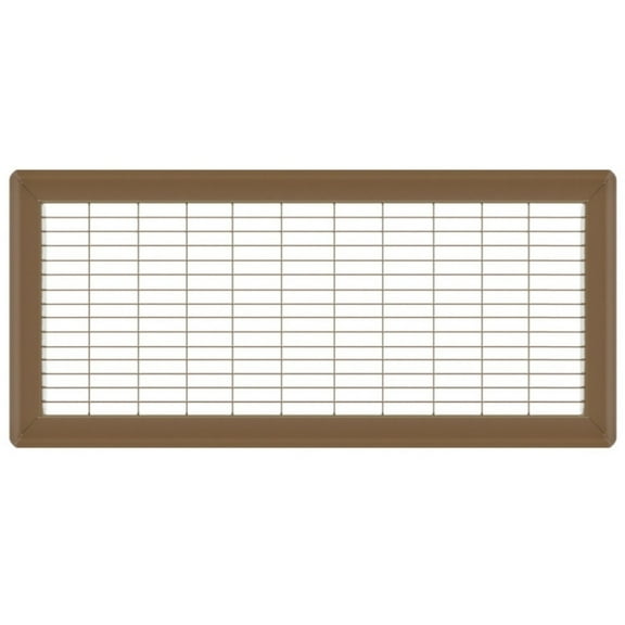 8in x 22in Imperial Brown Heavy Gauge Steel Floor Grille - Heating and Cooling Air Vent