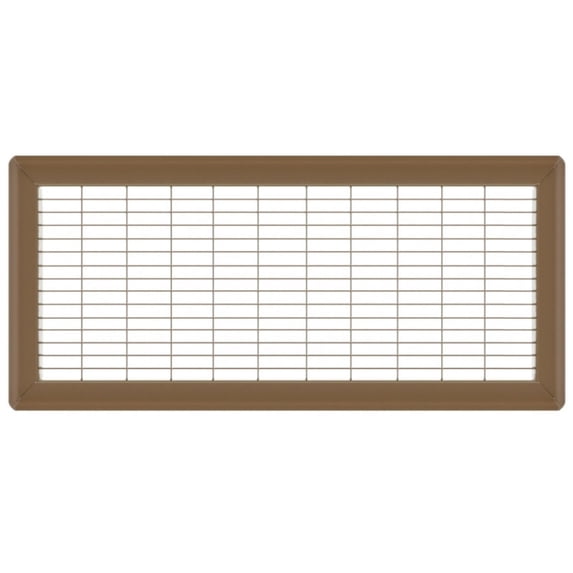 8in x 22in Imperial Brown Heavy Gauge Steel Floor Grille - Heating and Cooling Air Vent