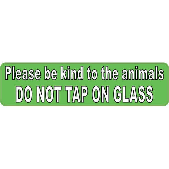8in x 2in Do Not Tap On Glass Magnet