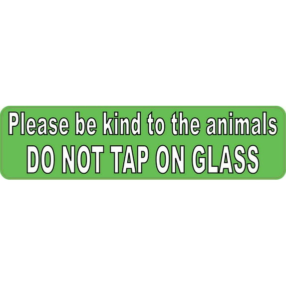 8in x 2in Do Not Tap On Glass Sticker