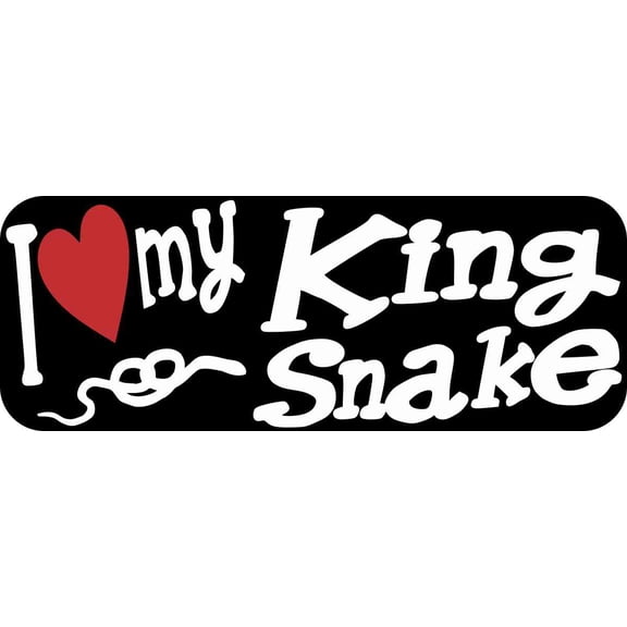 8in x 3in I Love My King Snake Bumper Sticker Vinyl Animal Vehic