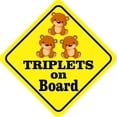 thumbnail image 1 of 8in x 8in One Girl Two Boys Triplets on Board Magnet, 1 of 3