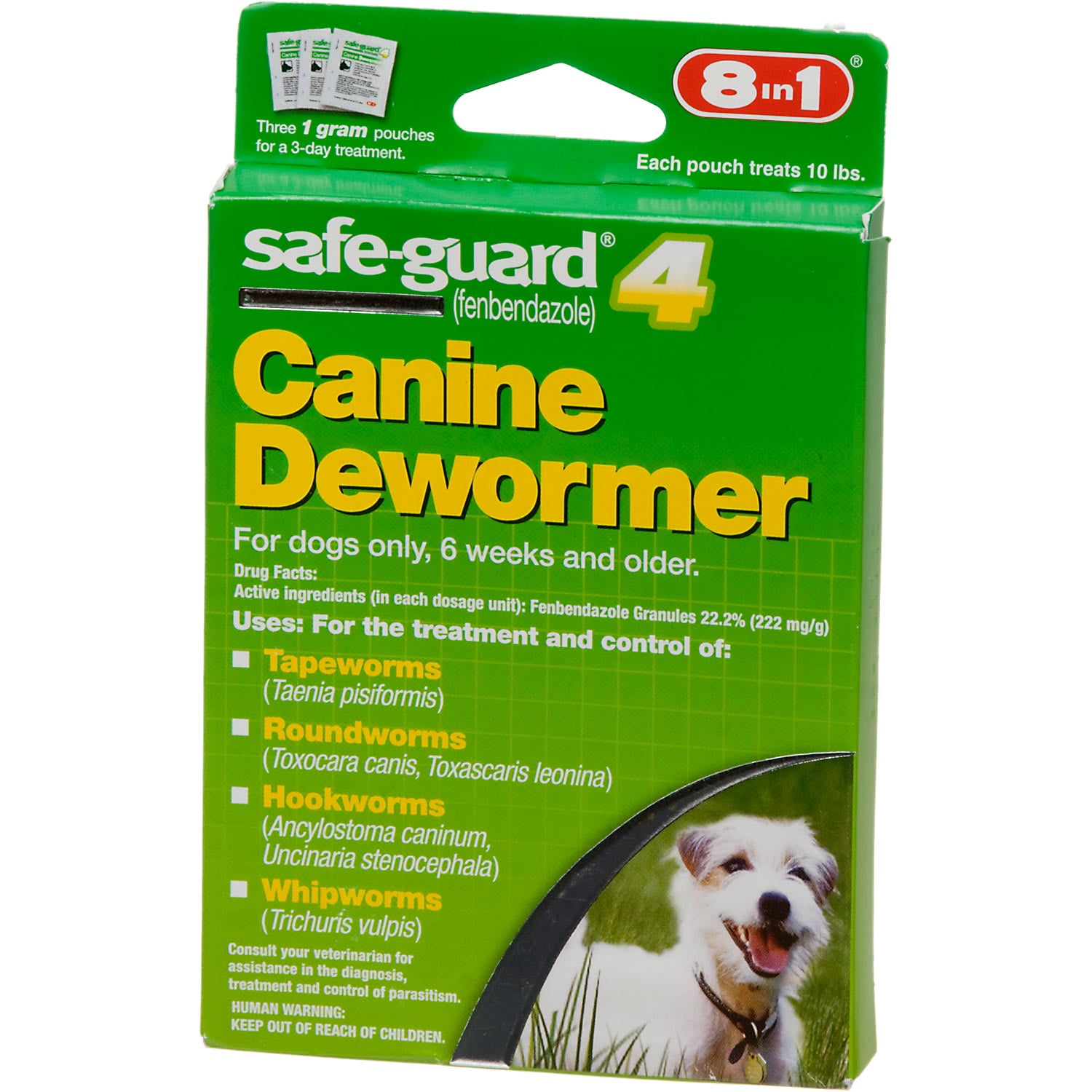 8in1 Safe-Guard Canine De-Wormer Small Dog Treatment, 3 Ct