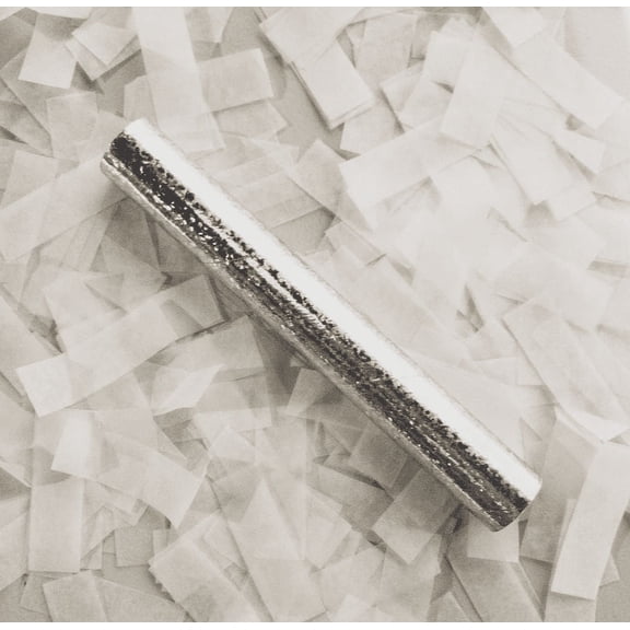 8inch Confetti sticks confetti wedding sticks Party Confetti Poppers - WHITE (10 STICKS)
