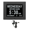 8inch Digital Day Calendar Clock Alarm Reminders 8 Languages Large HD