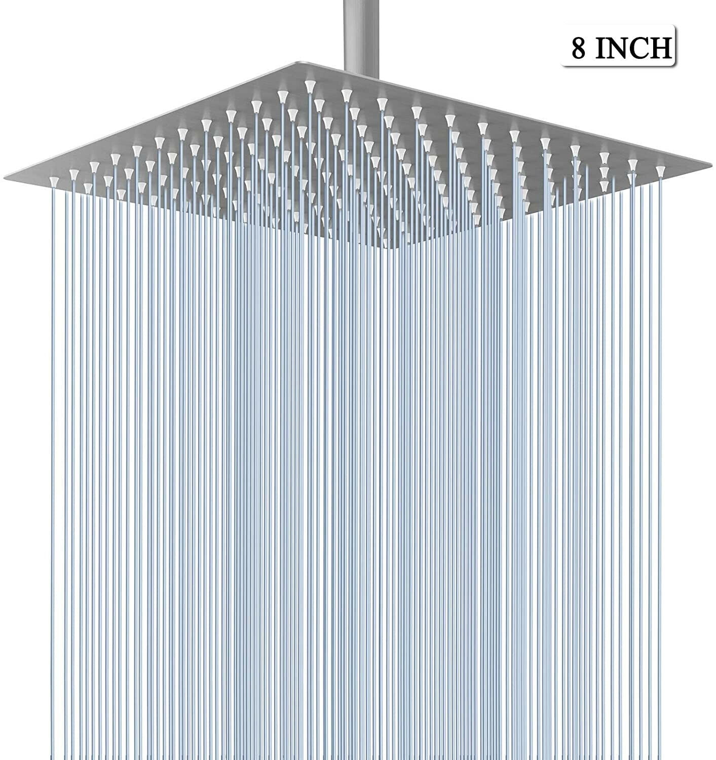 Sooreally 6 Inch Rainfall Shower Head - High Pressure Stainless Steel, Chrome Finish, Easy Install - View #11