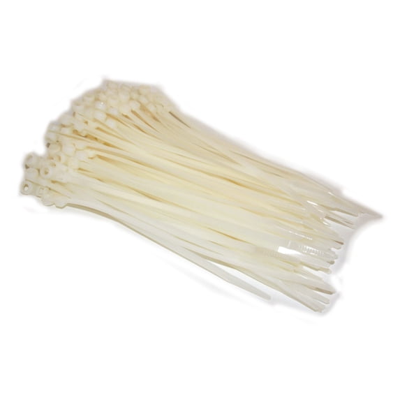 8inch Wall Mountable Cable Tie Clear 100pcs