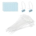 thumbnail image 1 of 8inch Zip Ties, 100pcs Cable Ties Tags Nylon Wire Marking Label Self Locking Plastic Straps Write on with Label Tags Paper for Organization Cord Network Ethernet Marking, White, 1 of 7