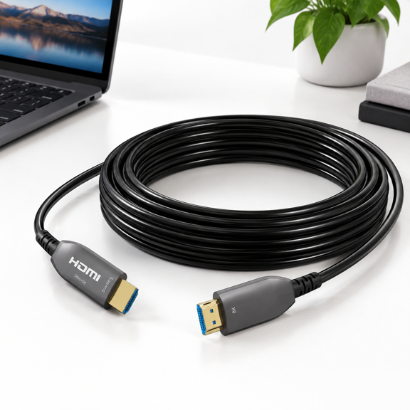 8k Fiber Optic Hdmi Cable 50 Ft 2.1 48gbps